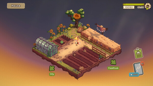 Screenshot of Foxy Dumplings gameplay showing in-action mechanics