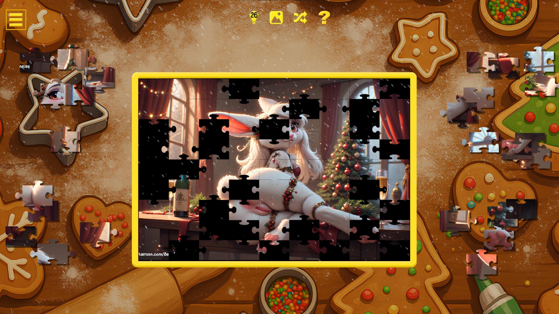 Furry Christmas Temptation – Naughty Jigsaw