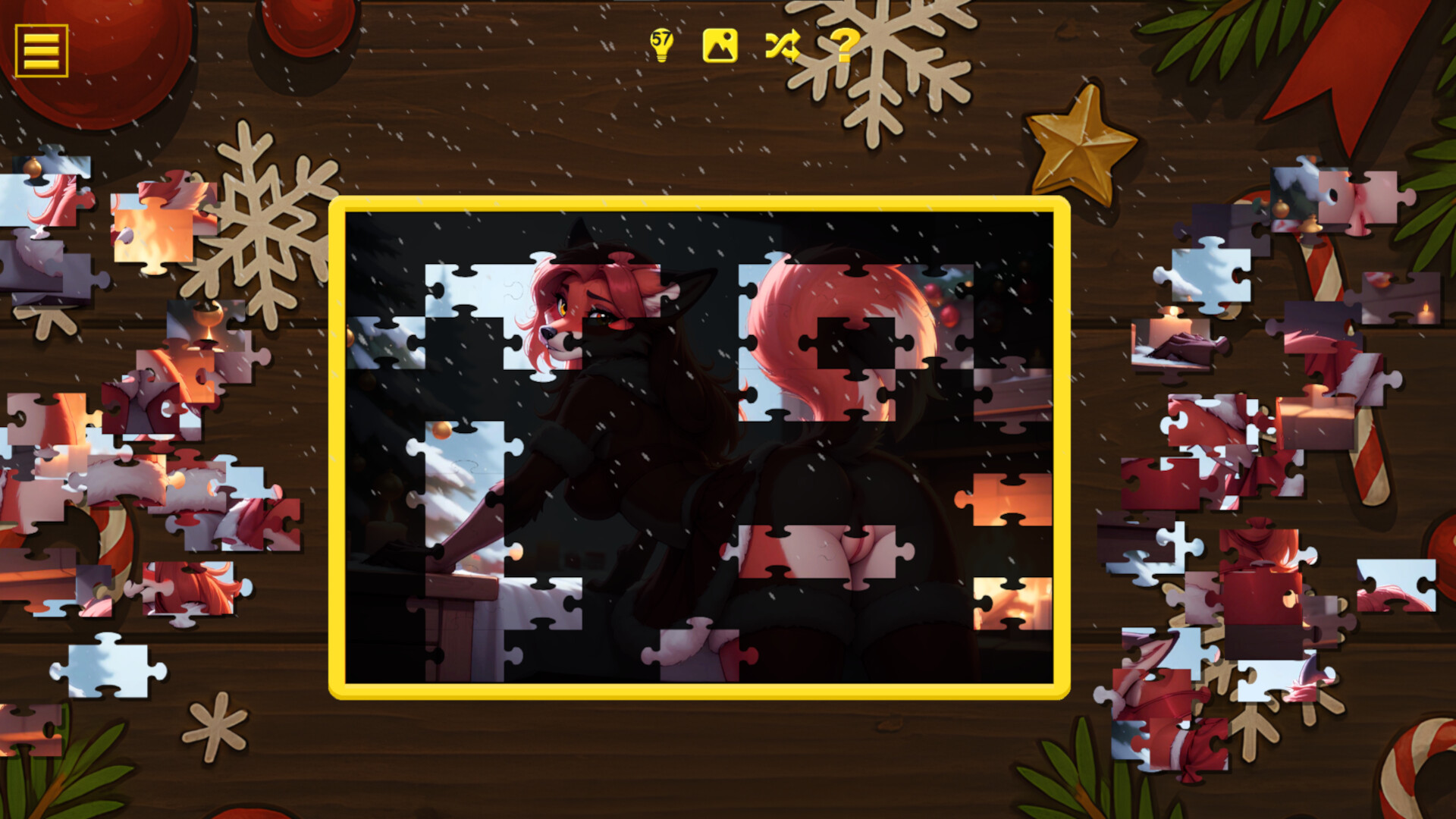 Furry Christmas Temptation – Naughty Jigsaw screenshot #12