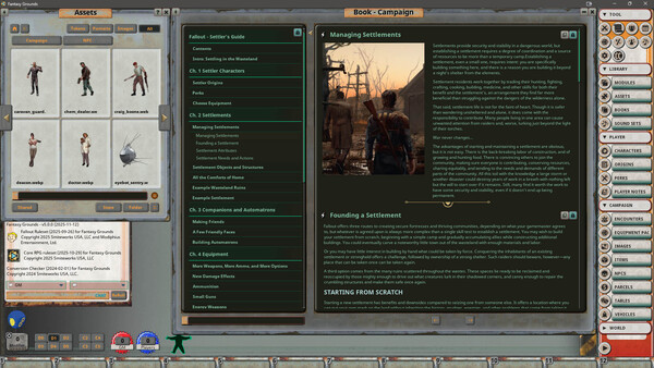 Fantasy Grounds - Fallout RPG - Settler's Guide Book screenshot 4
