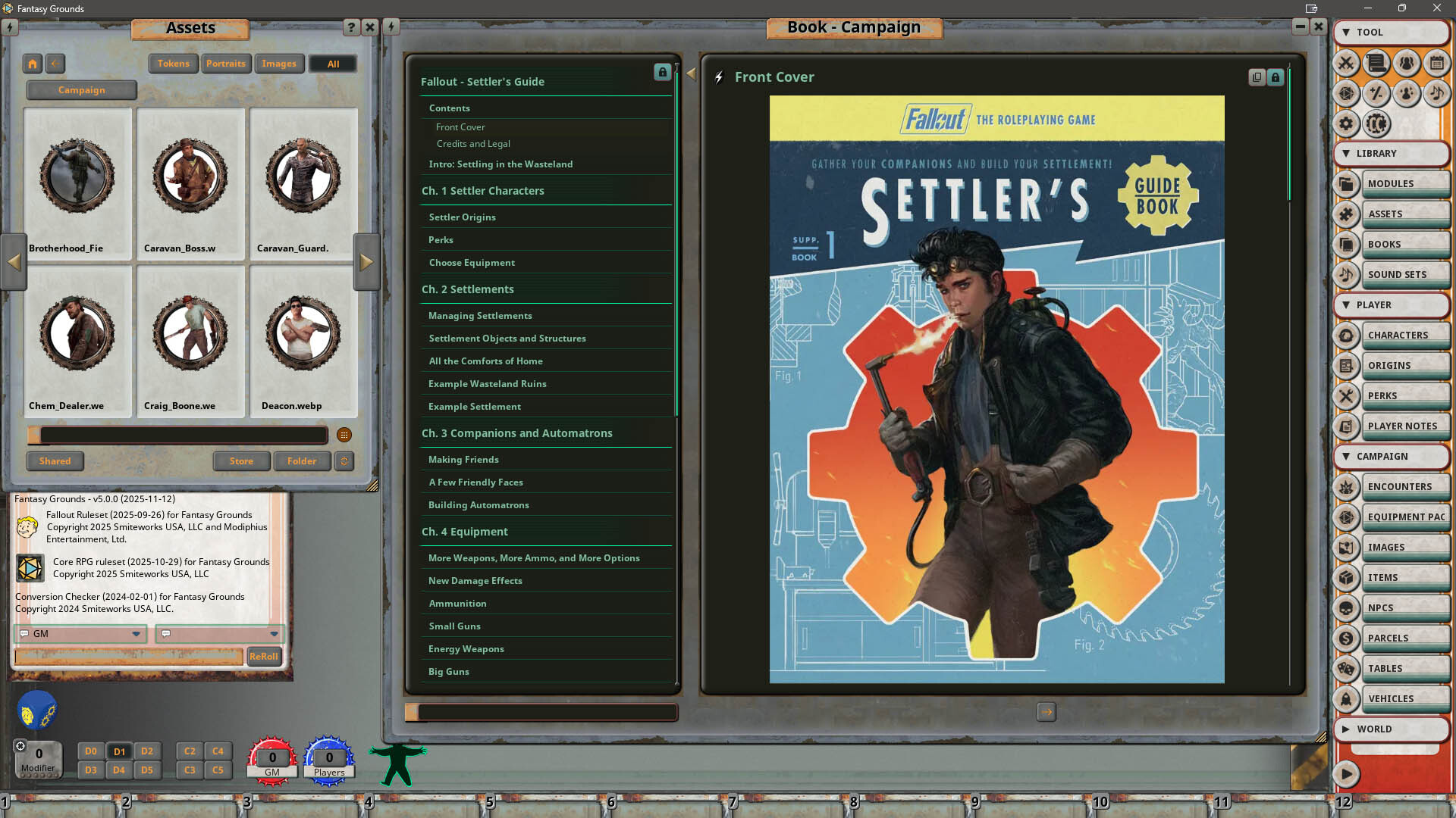 Fantasy Grounds - Fallout RPG - Settler's Guide Book Featured Screenshot #1