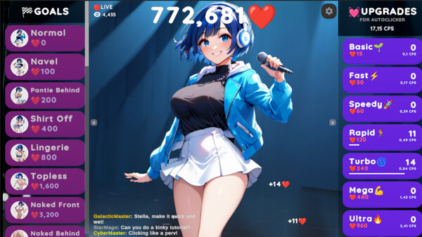 Hentai Clicker: Stella is streaming game for Linux 1