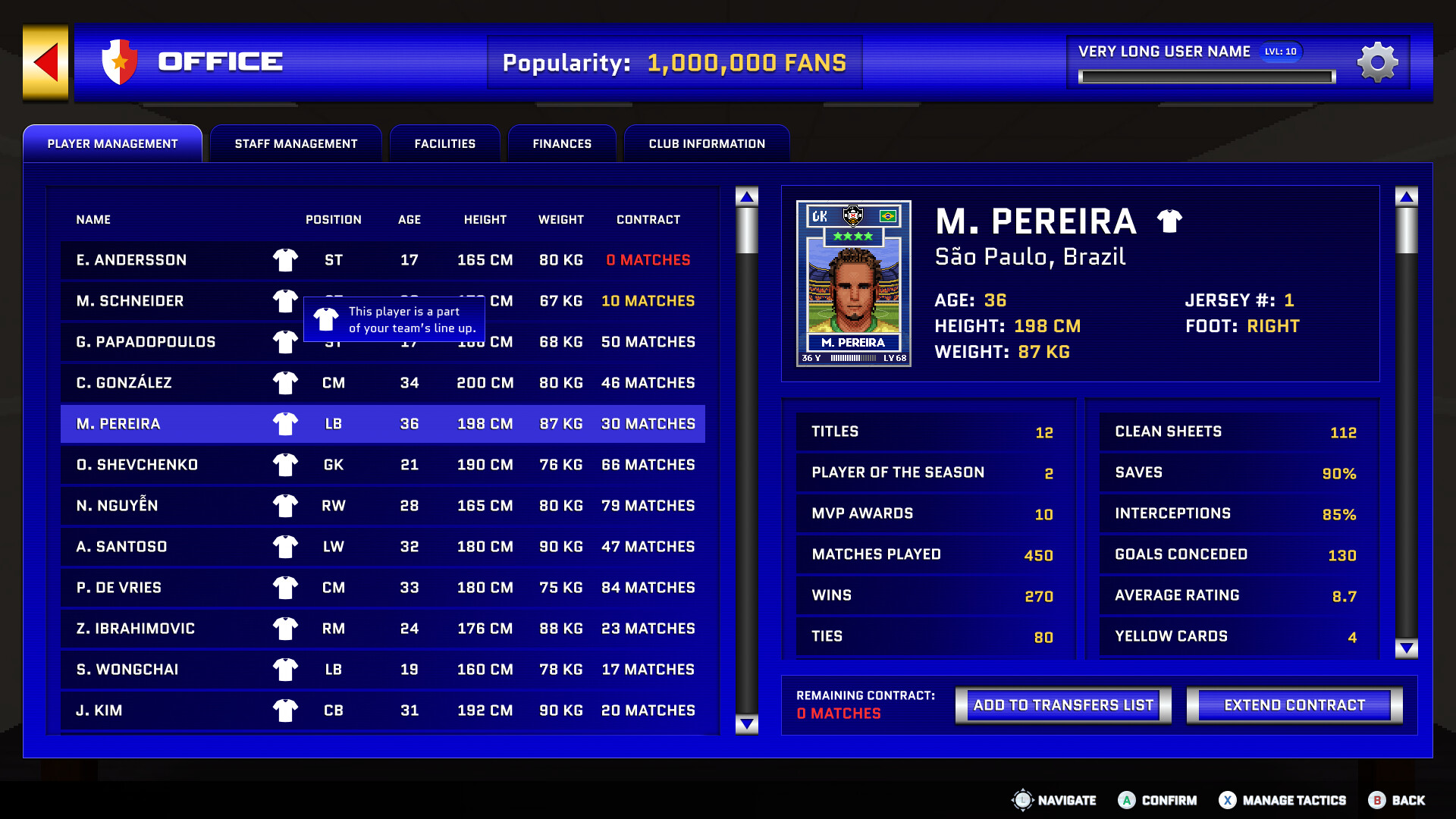 PIX Football Manager screenshot #7