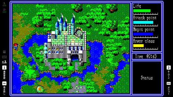 EGGCONSOLE HYDLIDE3 PC-8801mkIISR game for Linux 1