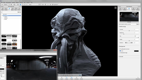 Sculpting and Rendering a Cthulhu Bust screenshot 4
