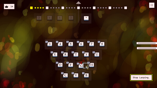 Screenshot of The Larper gameplay showing in-action mechanics