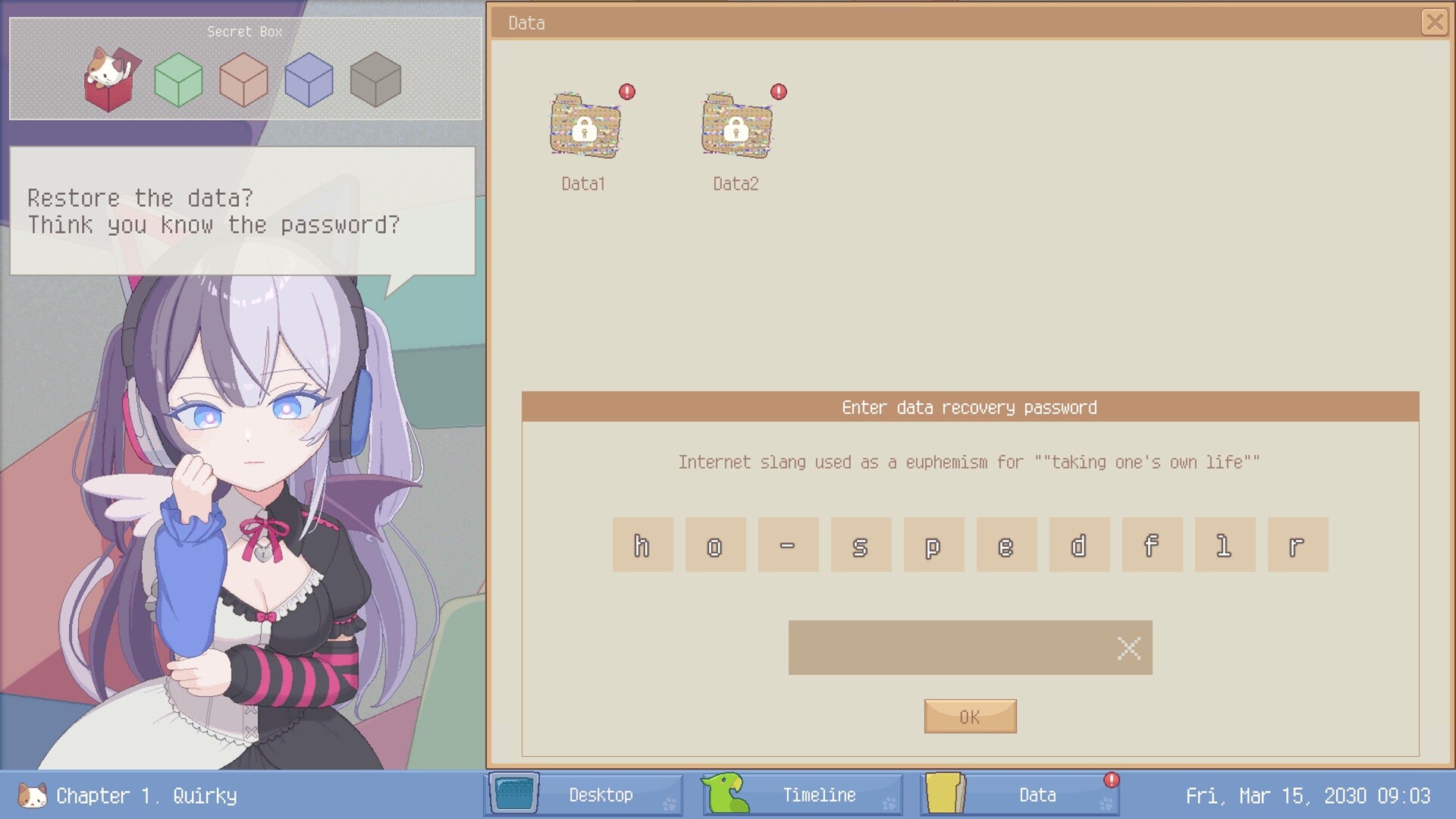 Screenshot Demons' Timeline
