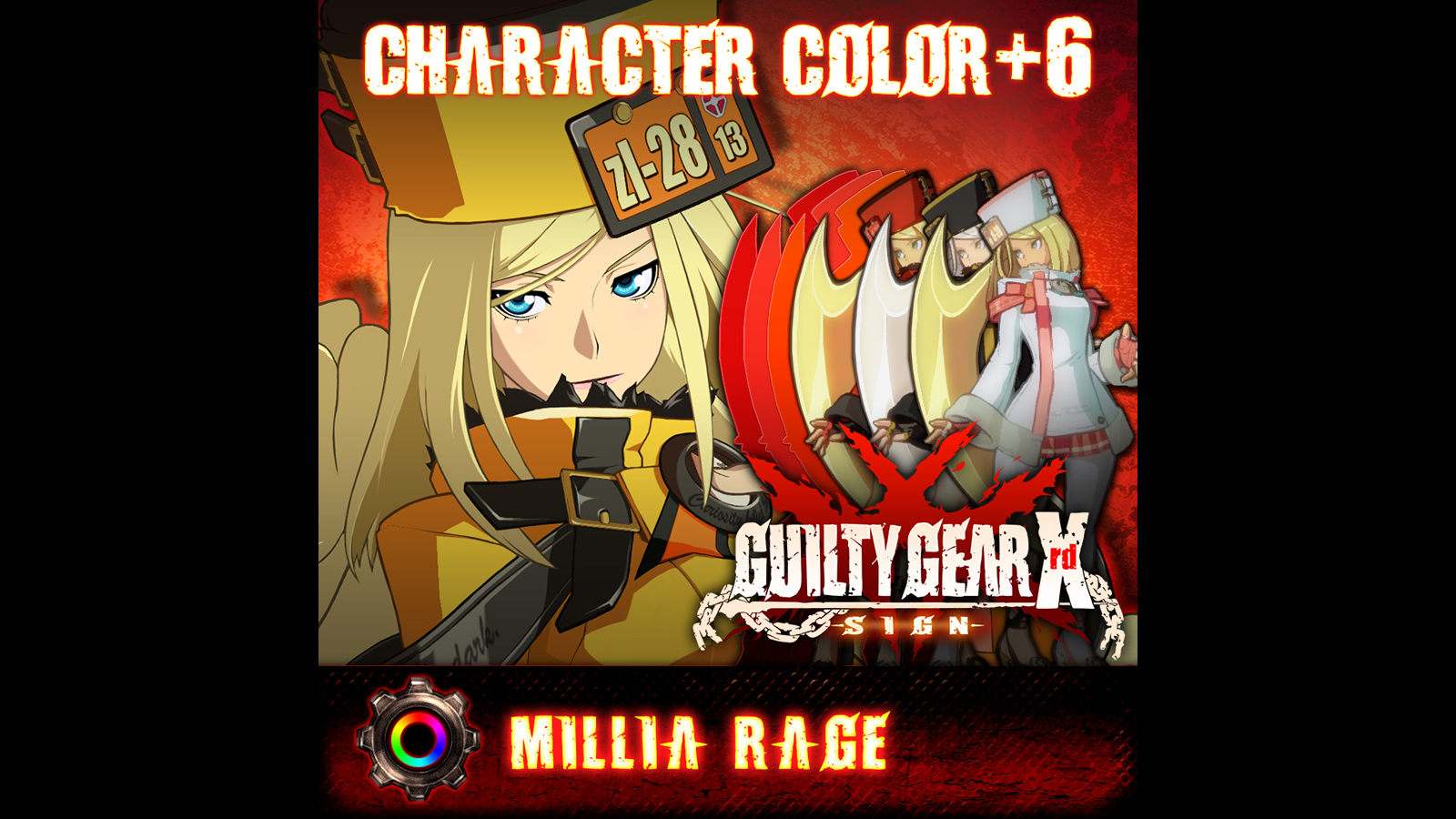 GGXrd Extra Color Palettes - MILLIA RAGE Featured Screenshot #1