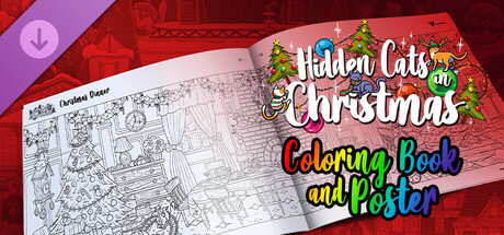 Hidden Cats in Christmas - Coloring Book and Poster banner image