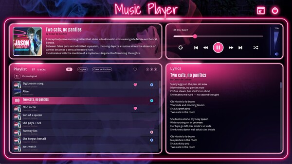 JASON, Coming of Age - Music Player