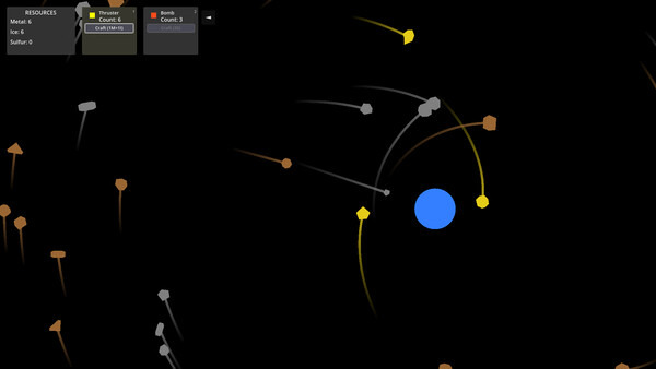 Screenshot of Asteroid Harvester gameplay showing in-action mechanics