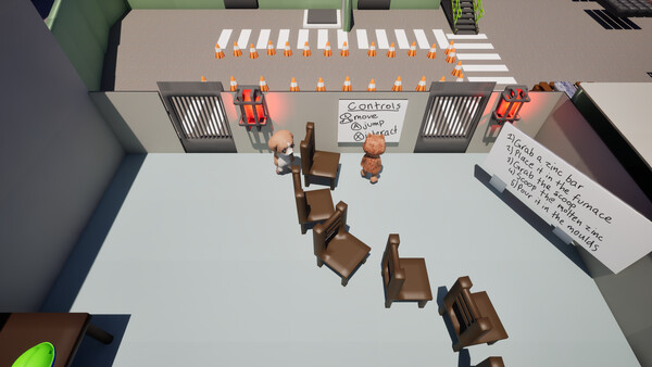Screenshot of Zin & Zan gameplay showing in-action mechanics