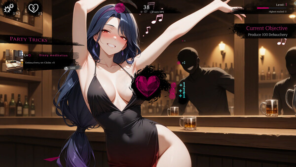 Screenshot of Party To Oblivion gameplay showing in-action mechanics