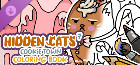 HIDDEN CATS 7: Cookie Town - Coloring Book banner image