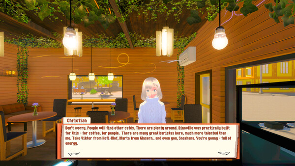 Screenshot of Lounge Café gameplay showing in-action mechanics