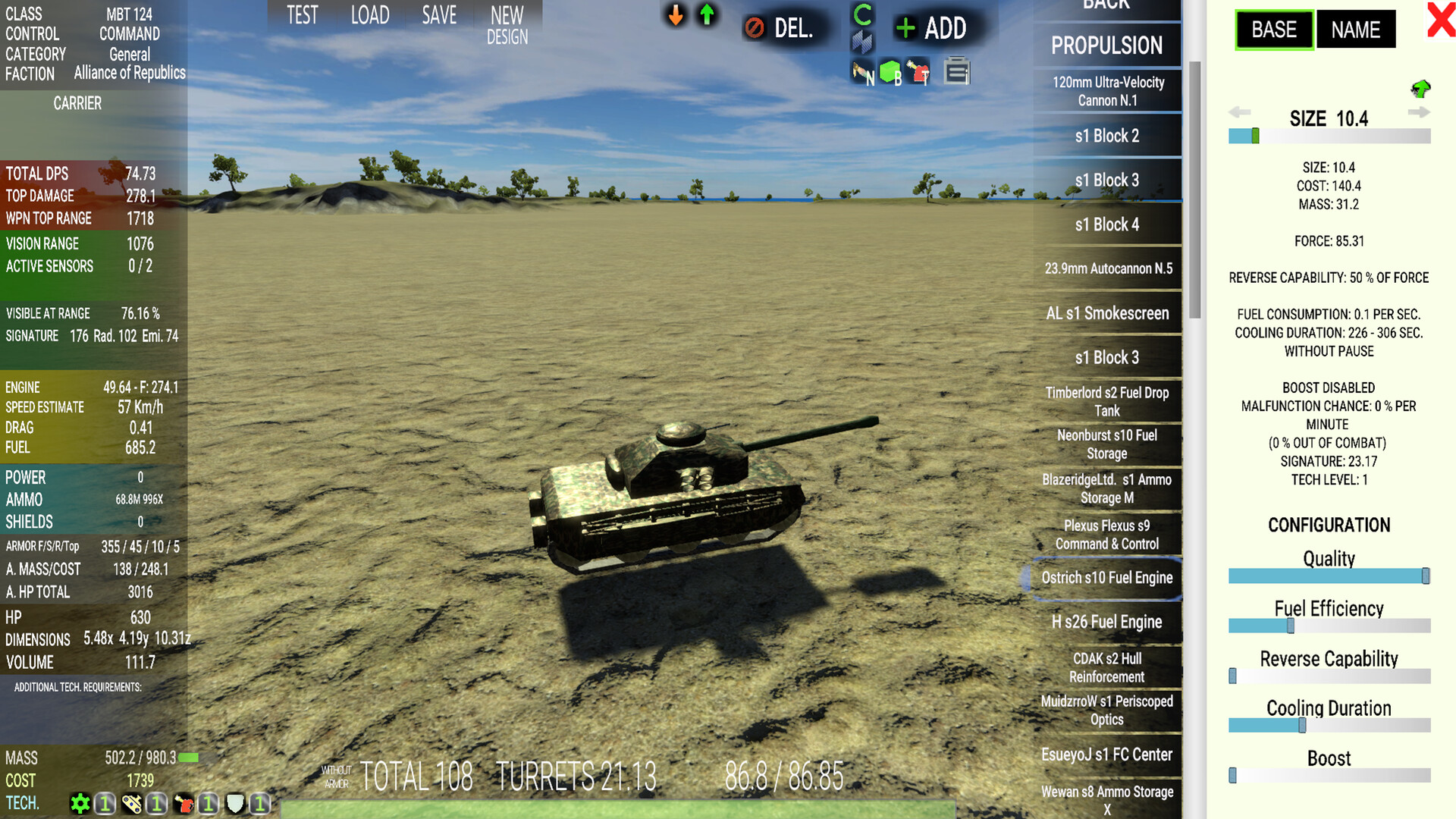 Mk50TWL Vehicle Battler Custom Slider screenshot 14