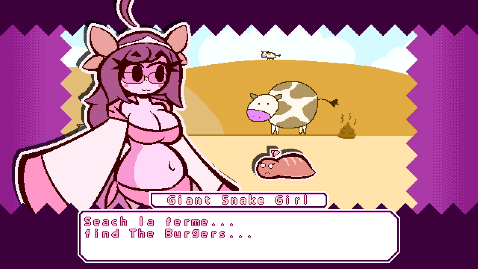 Giant Snake Girl wants The Burger! screenshot #3