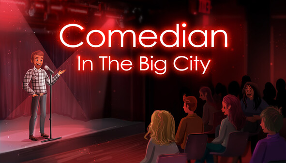 Screenshot of Comedian In The Big City gameplay showing in-action mechanics