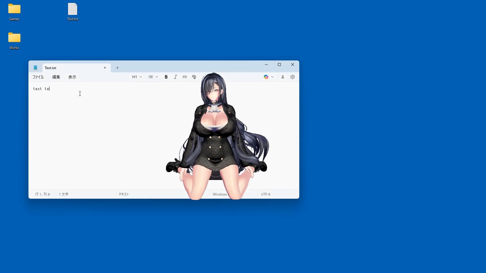 Hentai Secretary (Desktop Mascot) - Demo scene