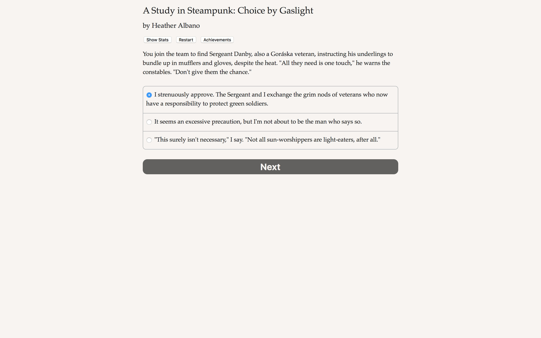 A Study in Steampunk: Choice by Gaslight screenshot #2