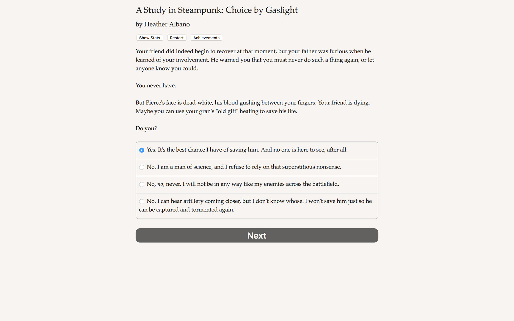 A Study in Steampunk: Choice by Gaslight screenshot #4