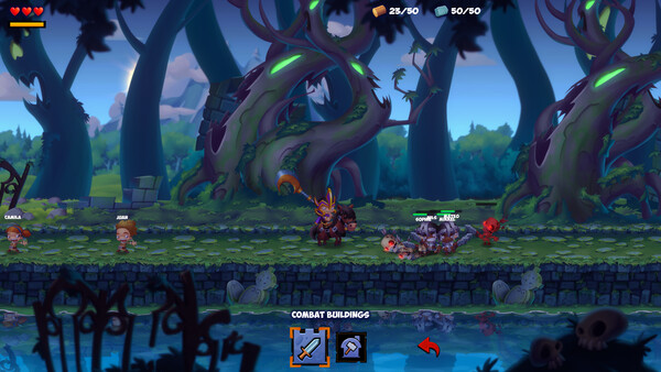 Screenshot of Crashbound gameplay showing in-action mechanics
