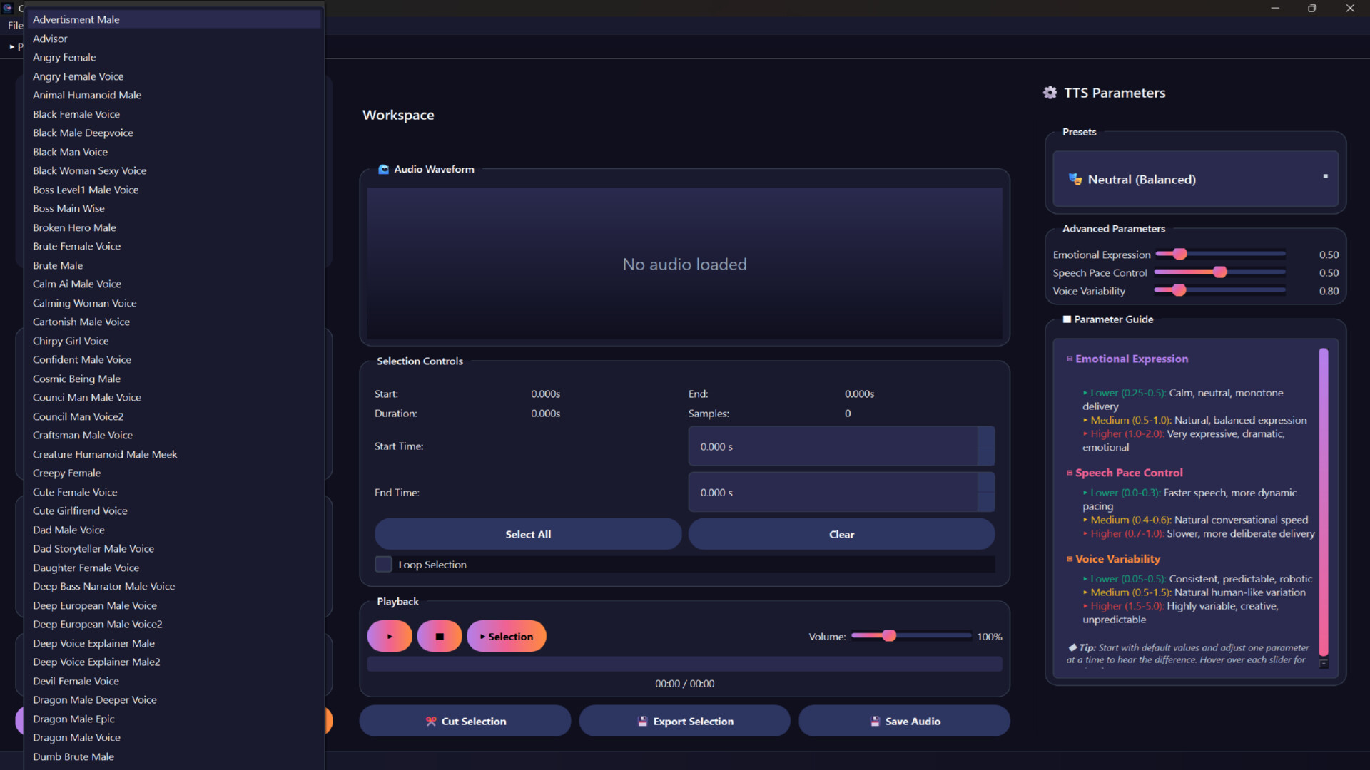 Character Voice Maker Studio Featured Screenshot #1