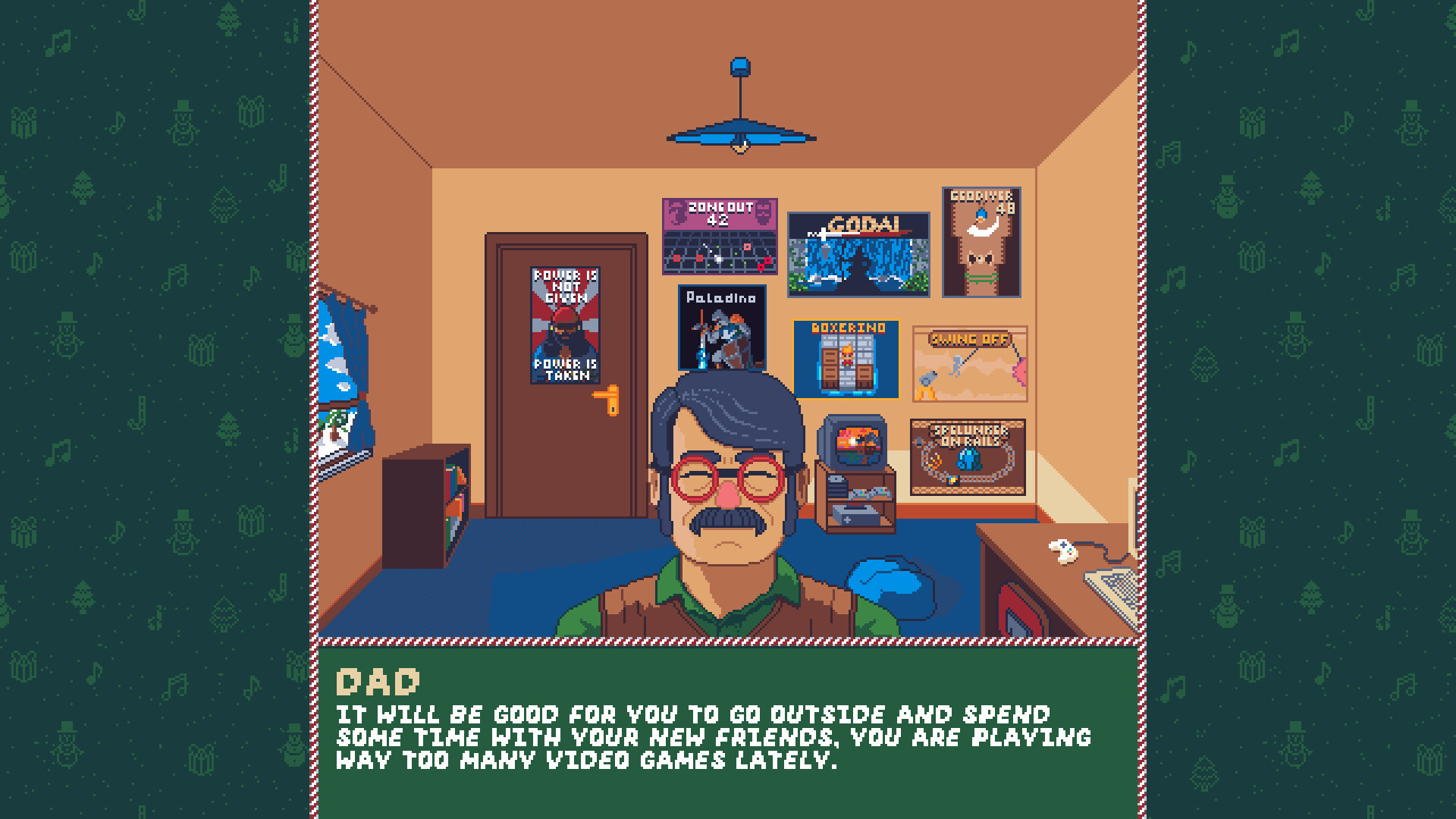 Touch Grass: A Bit-Sized Christmas Adventure screenshot #3