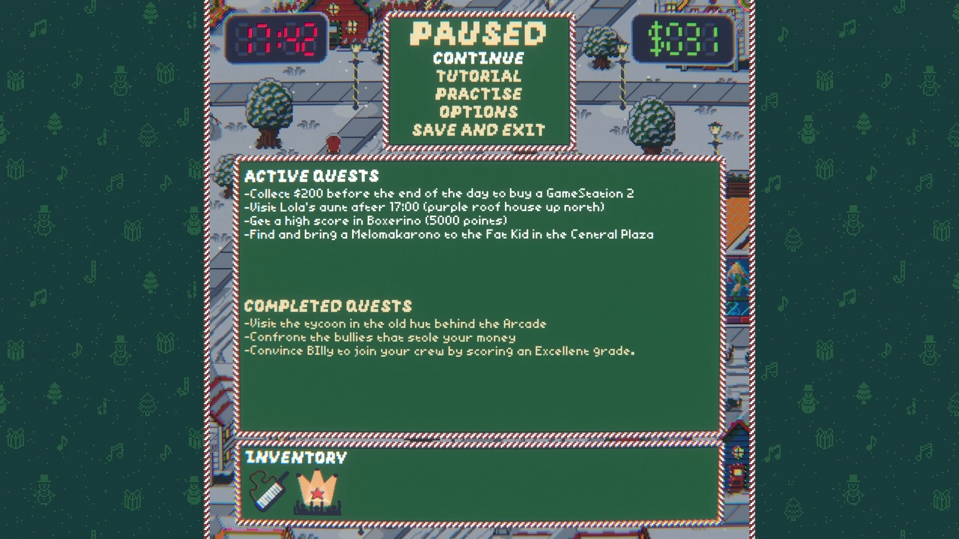 Touch Grass: A Bit-Sized Christmas Adventure screenshot #6