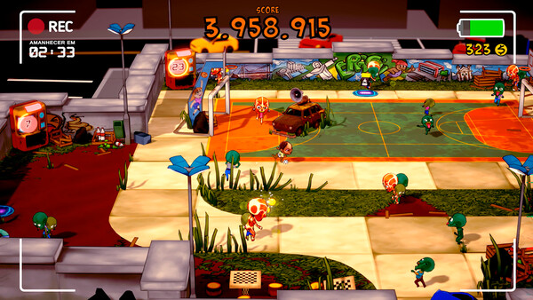 Screenshot of Zumbi Olé: The Minigame gameplay showing in-action mechanics