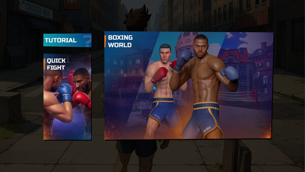 Screenshot of IBA Boxing game gameplay showing in-action mechanics