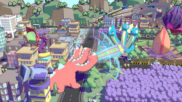 Screenshot of Gido Gido: Kaiju Battle Party gameplay showing in-action mechanics