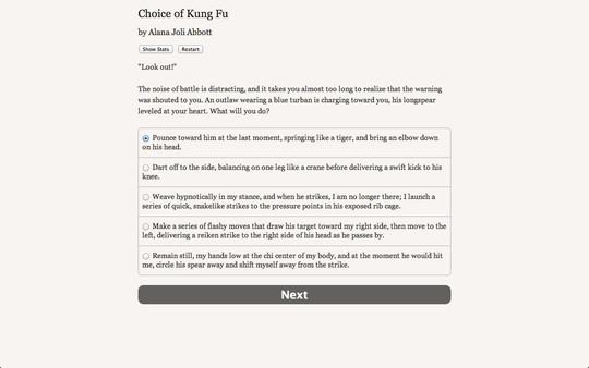 Choice of Kung Fu