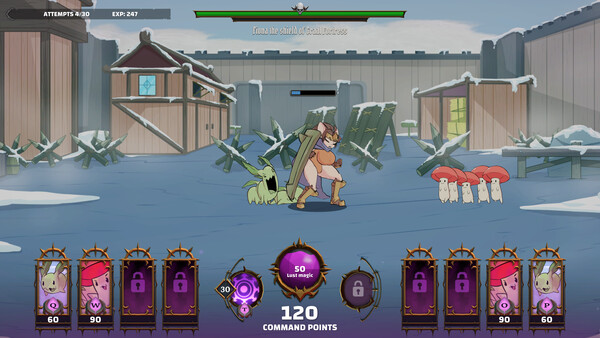 Screenshot of Ophi’s Quest Reign of Lust gameplay showing in-action mechanics