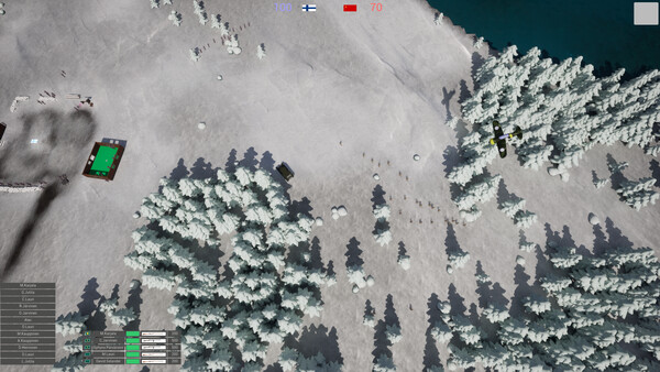 Screenshot of Sisu - the Winter war gameplay showing in-action mechanics