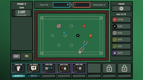 Screenshot of Flick Party gameplay showing in-action mechanics