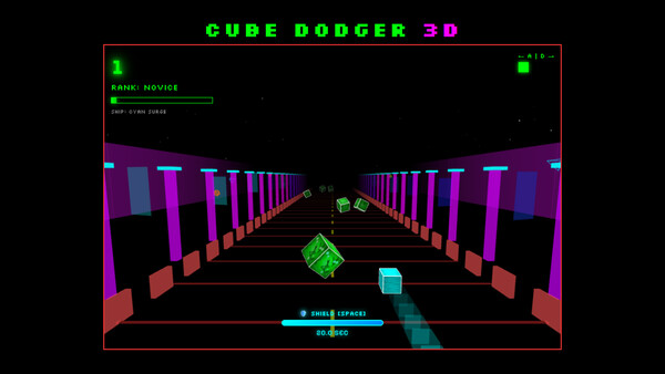 Cube Dodger 3D game for Linux 1