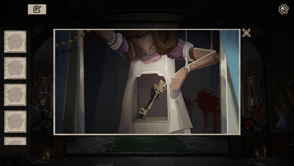 Screenshot of The Puppet's Casket gameplay showing in-action mechanics