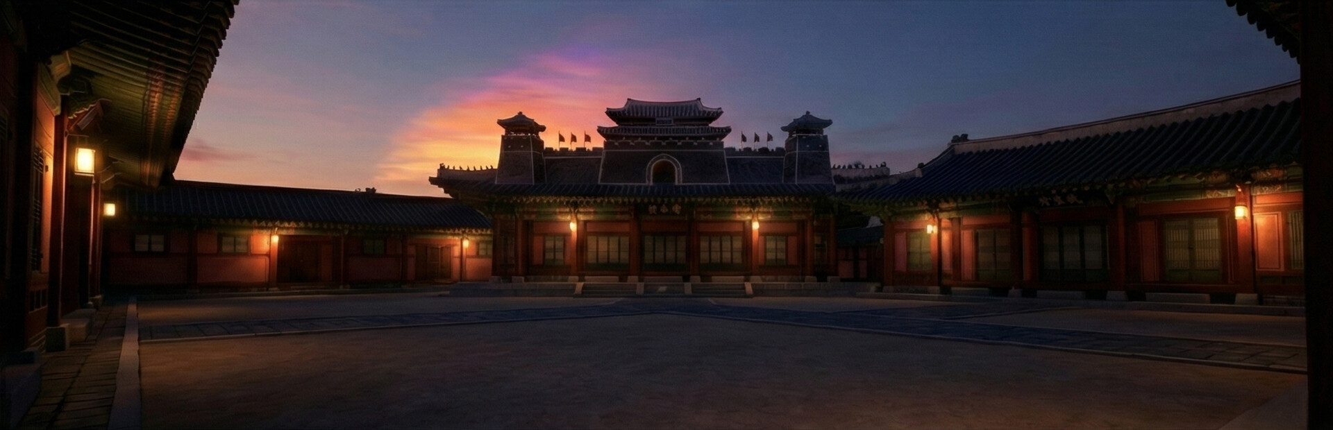 A walk in Hwaseong Temporary Palace at night