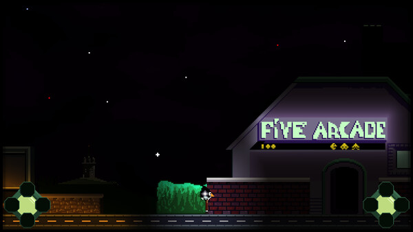 Screenshot of Five Arcade gameplay showing in-action mechanics