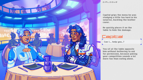 Screenshot of Slipstream Daydreams gameplay showing in-action mechanics