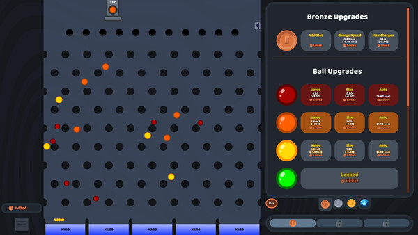 Screenshot of Cascadium gameplay showing in-action mechanics