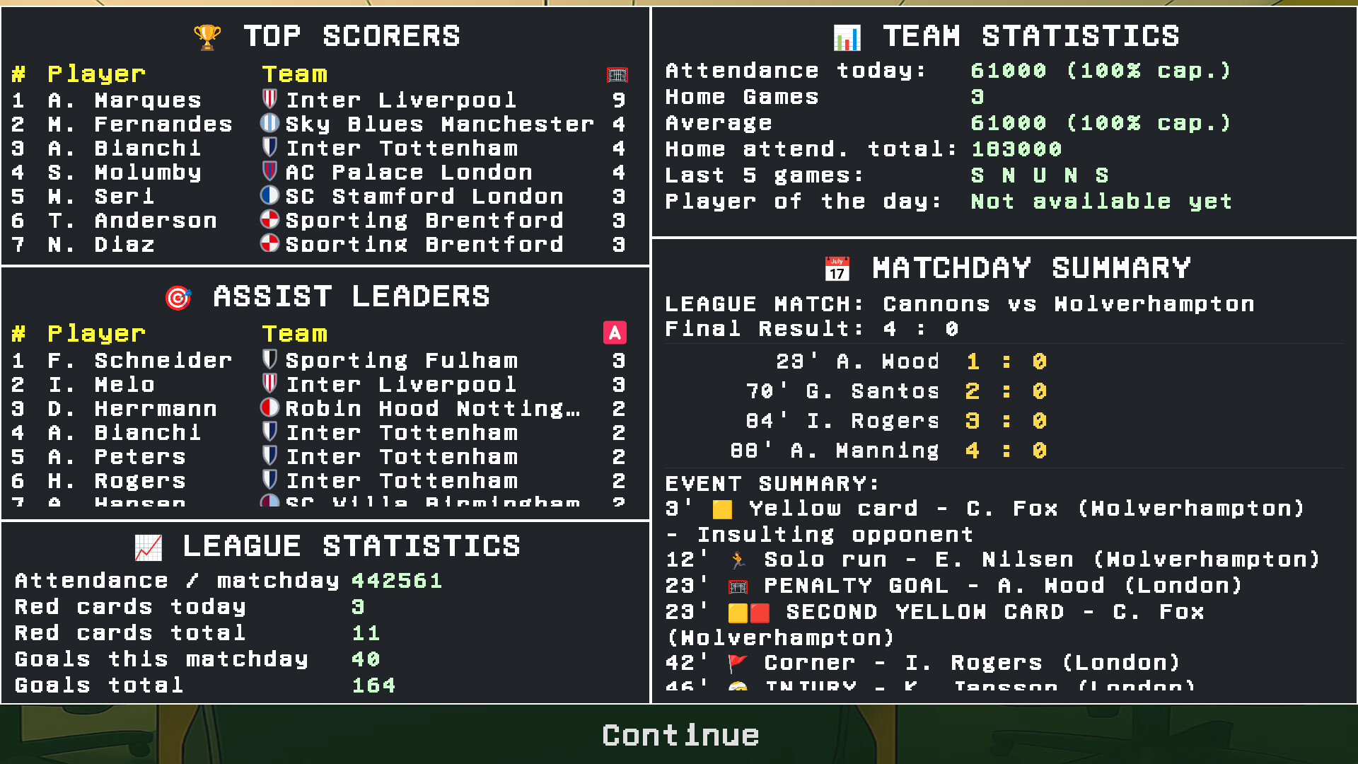 Whistle1 - Retro Football Manager screenshot 10