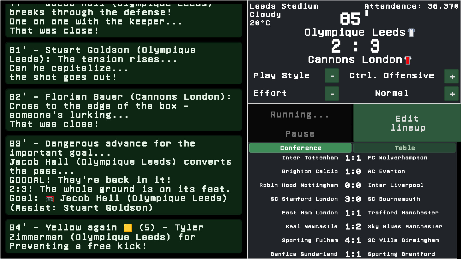 Whistle1 - Retro Football Manager screenshot