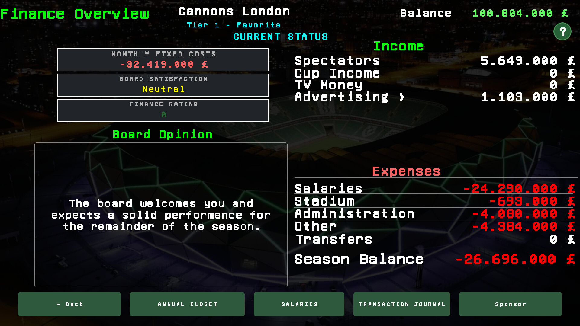 Whistle1 - Retro Football Manager screenshot 6