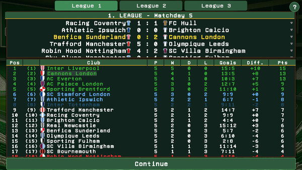 Whistle1 - Retro Football Manager screenshot 2