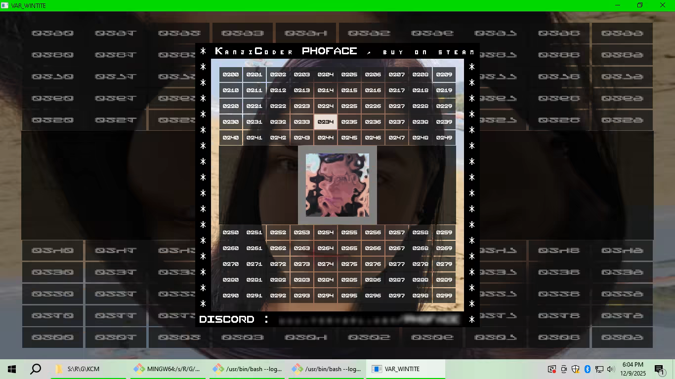 PHOFACE Main User Interface Screen