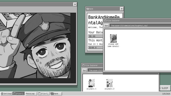 Screenshot of PhotoLoop gameplay showing in-action mechanics