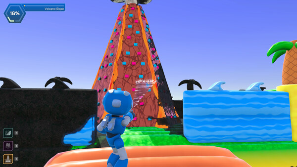 Screenshot of HiroBot: Clean & Restore gameplay showing in-action mechanics