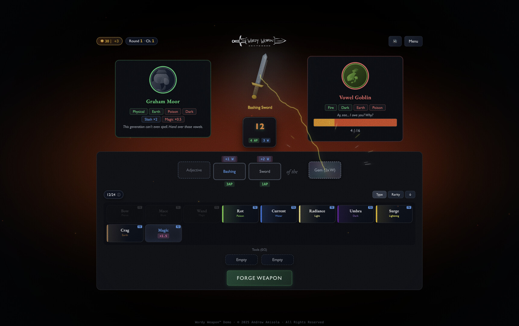 Wordy Weapon screenshot 1